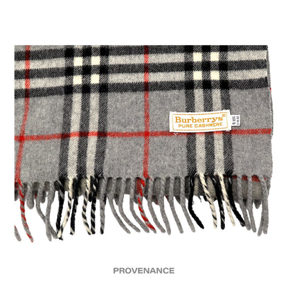 🔴 Burberry Scarf - PURE CASHMERE Nova Check Grey