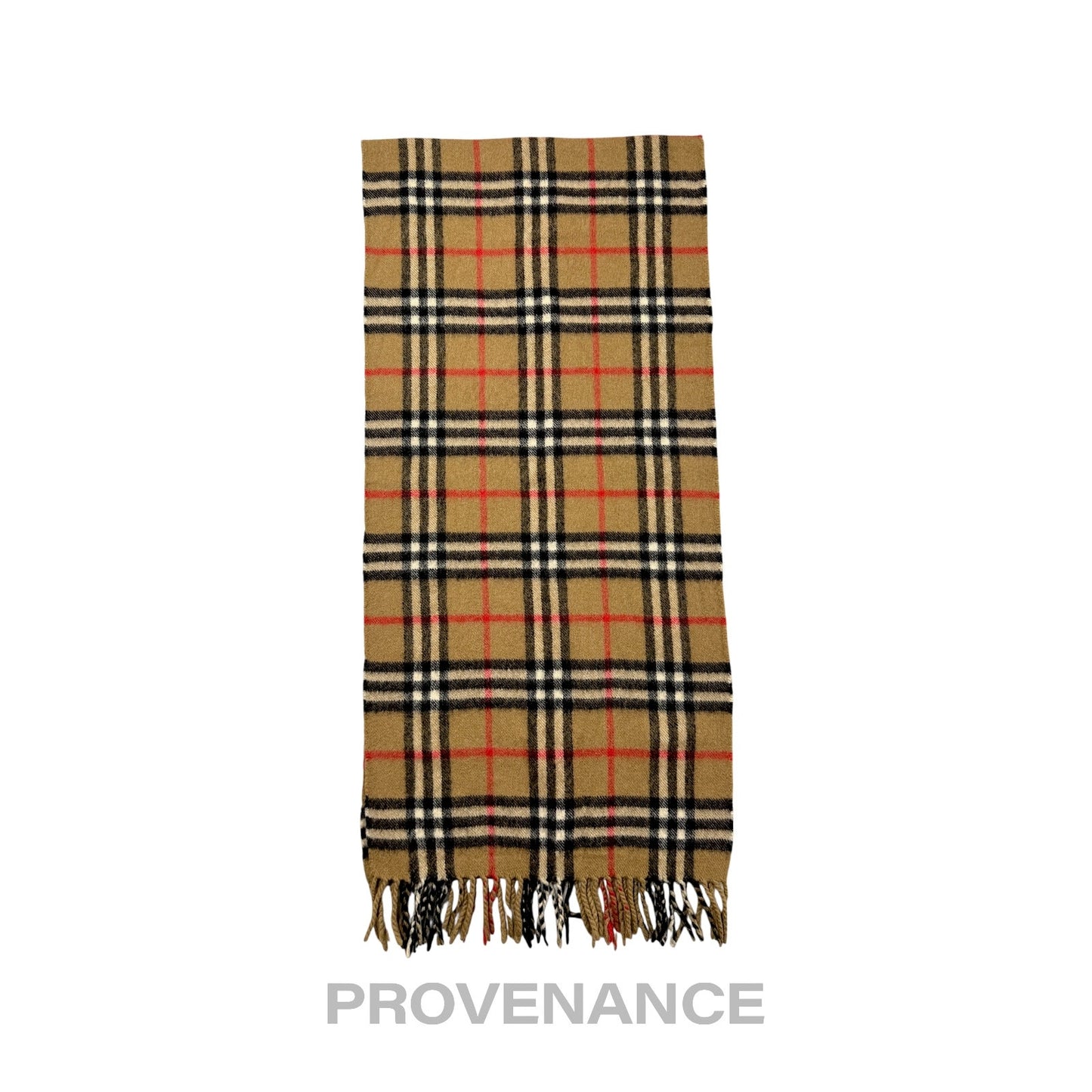 🔴 Vintage Burberrys Scarf Nova Check 100% Cashmere Camel