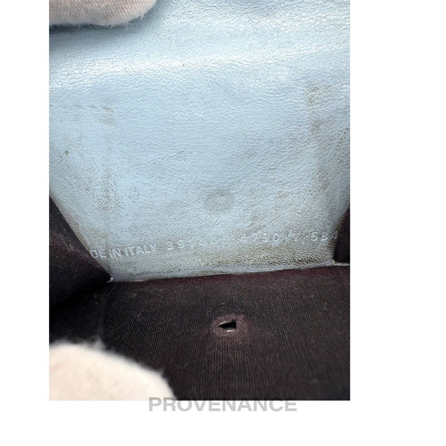 🔴 Balenciaga Papier Mini Card Wallet - Cloud Blue Leather