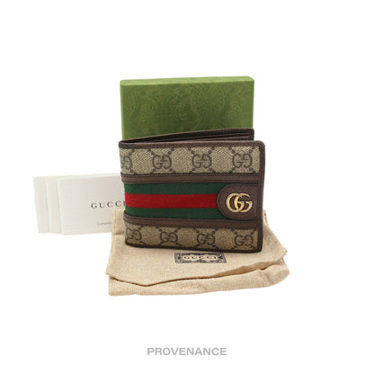🔴 Gucci Ophidia Bifold Wallet - GG Marmont Supreme Signature Web