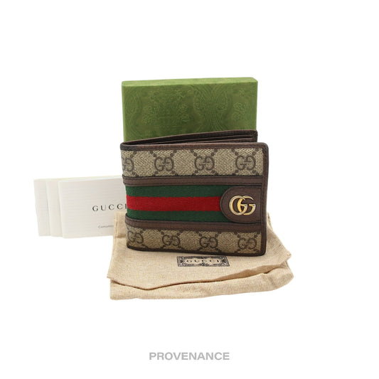 🔴 Gucci Ophidia Bifold Wallet - GG Marmont Supreme Signature Web