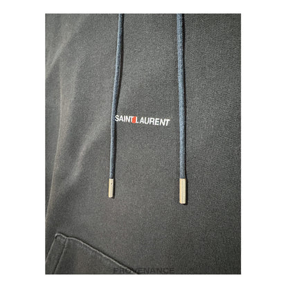 🔴 Saint Laurent Paris SLP Logo Hoodie - Black M