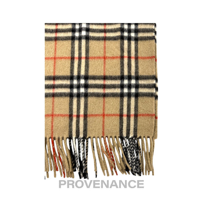 🔴 Vintage Burberrys Scarf Nova Check 100% PURE CASHMERE