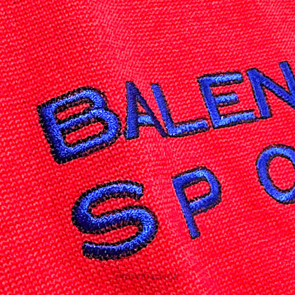 🔴 Balenciaga Sports Golf Crewneck Wool Sweatshirt - Red L