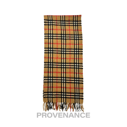 🔴 Vintage Burberrys Scarf Nova Check 100% PURE CASHMERE