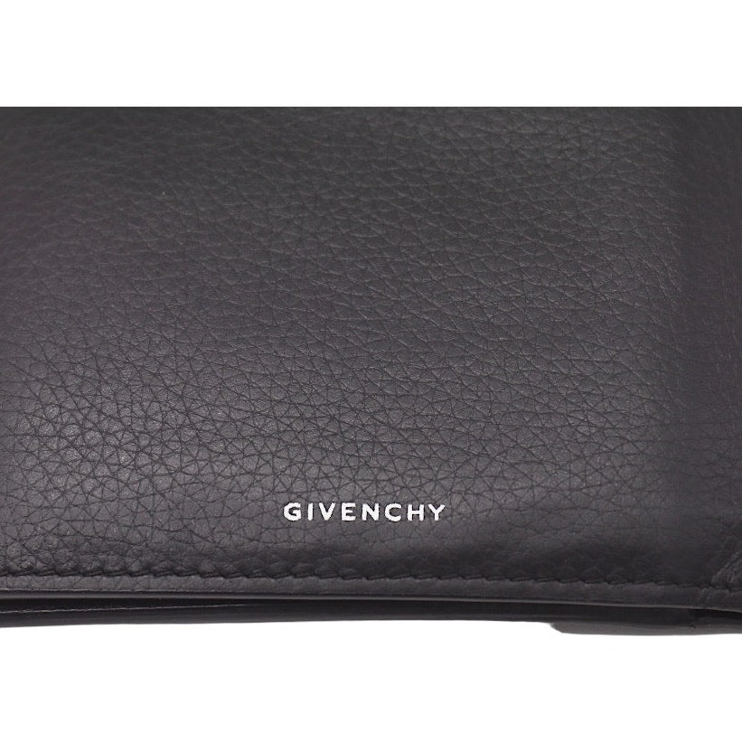 🔴 Givenchy 4G Logo 8CC Bifold Wallet - Black Leather