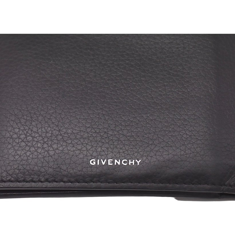 🔴 Givenchy 4G Logo 8CC Bifold Wallet - Black Leather