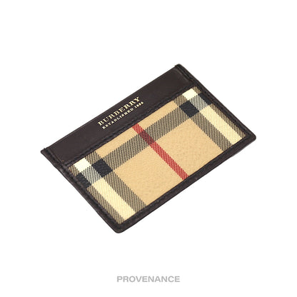 🔴 Burberry Check Card Holder Wallet - Nova Check Chocolate