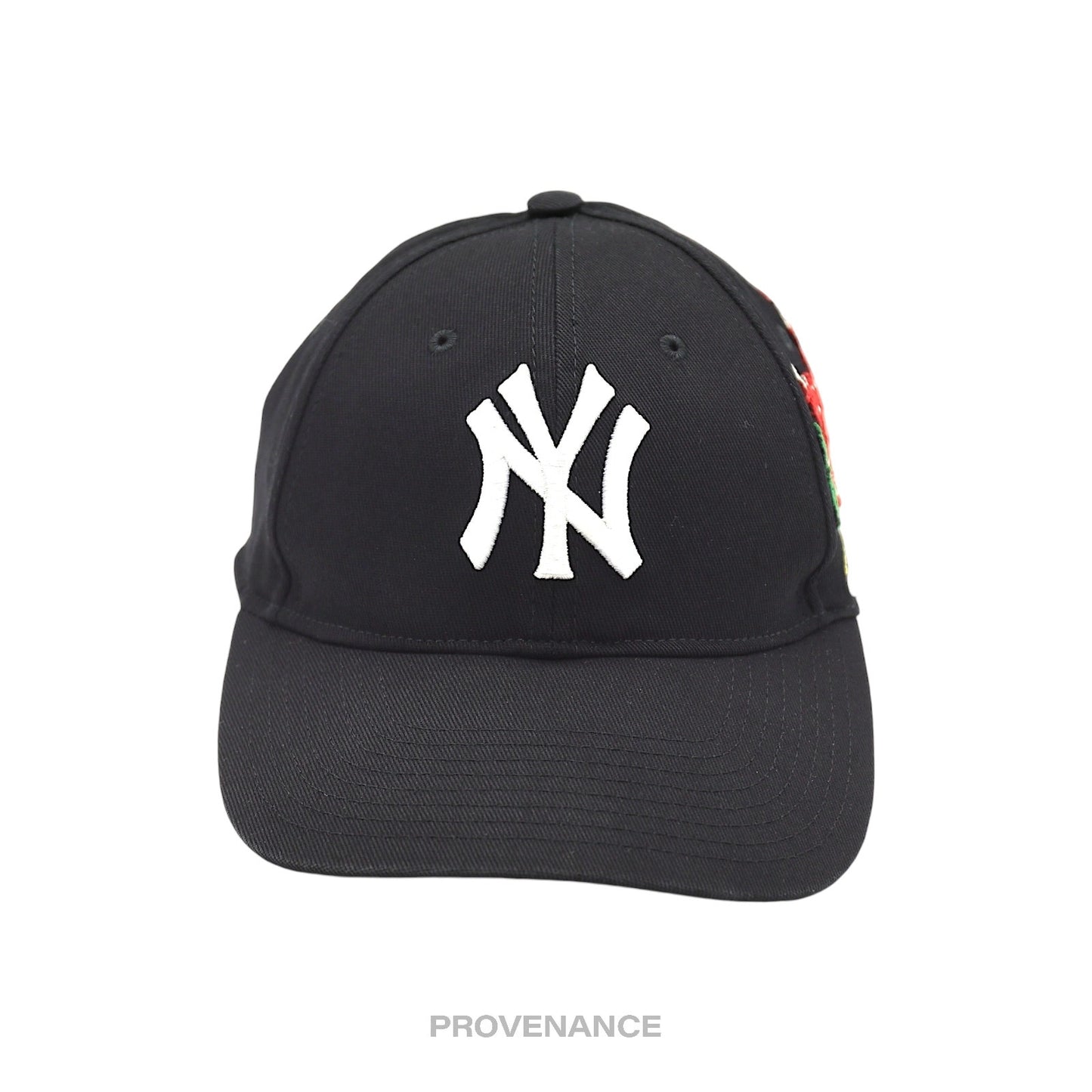 🔴 Gucci x NY Yankees Embroidered Hat Cap - Black Deer Bambi