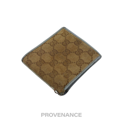 🔴 Gucci Bifold Wallet - GG Canvas Blue