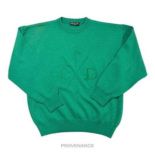 🔴 Christian Dior Sports CD Golf Wool Knit Sweater - Green