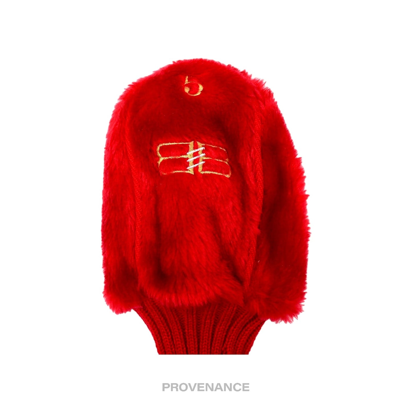 🔴 Balenciaga Golf Club Sock Set - Red Faux Fur