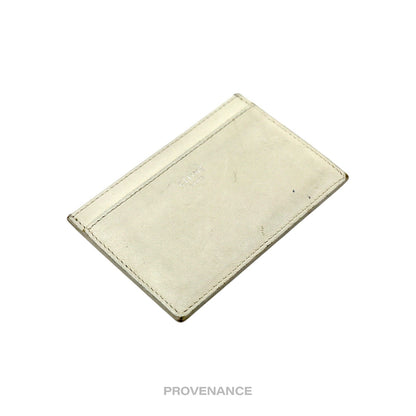 🔴 Celine Logo Card Holder Wallet - Two-Tone Cream Fuchsia