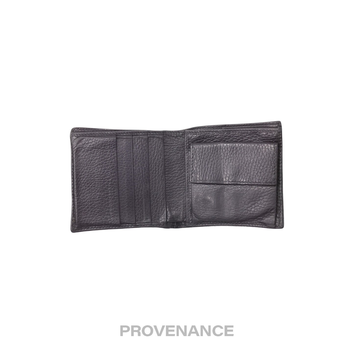 🔴 Gucci Web Bifold Wallet - GG Canvas Black Leather