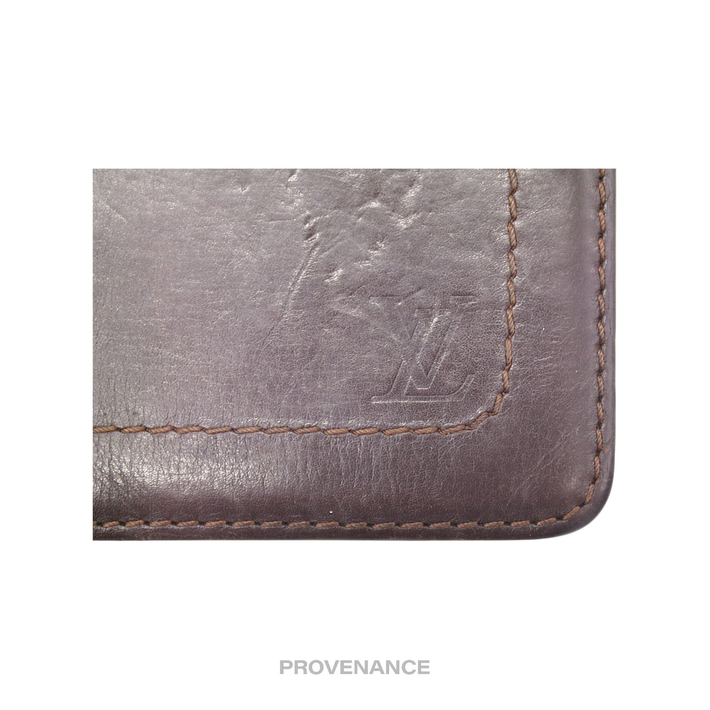 🔴 Louis Vuitton Long Wallet - Utah Brown Leather
