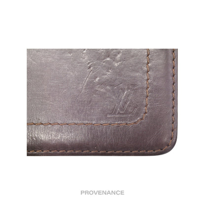 🔴 Louis Vuitton Long Wallet - Utah Brown Leather