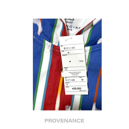 🔴 Balenciaga Golf Hoodie Vest - Striped Red Blue M