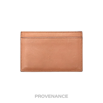 🔴 Celine Logo Card Holder Wallet - Two-Tone Blue Tan