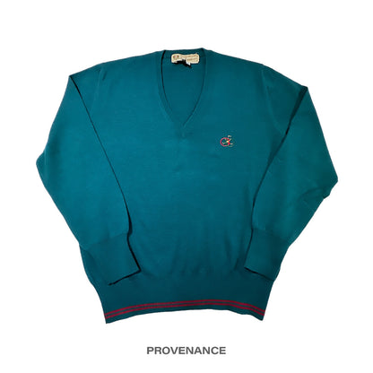 🔴 Gucci GG Logo Golf V Neck Sweater - Forest Green