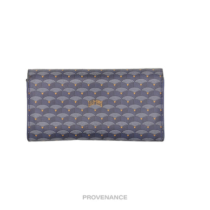 🔴 Faure Le Page Rabat Grand Long Wallet - Blue Ecailles