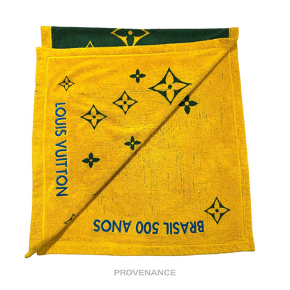 🔴 Louis Vuitton Beach Towel - BRAZIL 500 ANOS Monogram