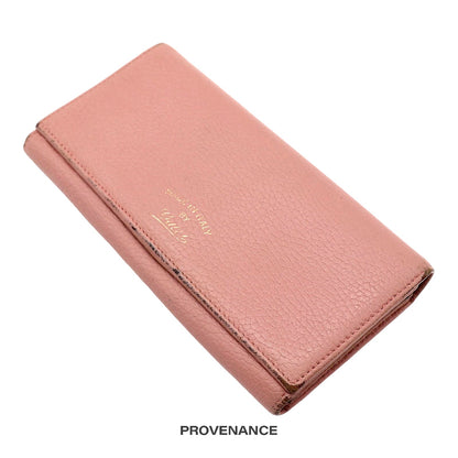 🔴 Gucci "Made in Italy" Long Wallet - Powder Pink Leather