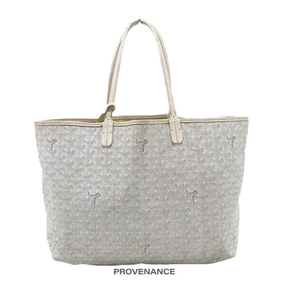 🔴 Goyard St. Louis Tote PM Bag - White Goyardine