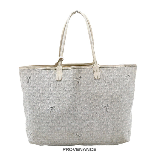 🔴 Goyard St. Louis Tote PM Bag - White Goyardine