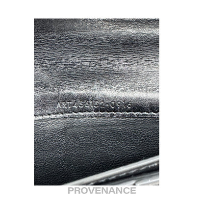 🔴 Saint Laurent Paris SLP Long Wallet - Black Calfskin Leather