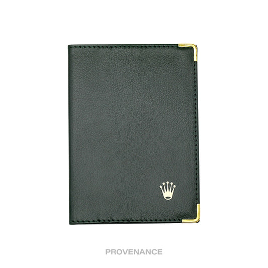 🔴 Rolex Crown Passport Wallet - Forest Green Leather R
