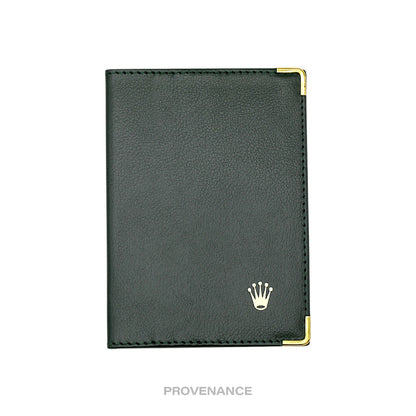 🔴 Rolex Crown Passport Wallet - Forest Green Leather R
