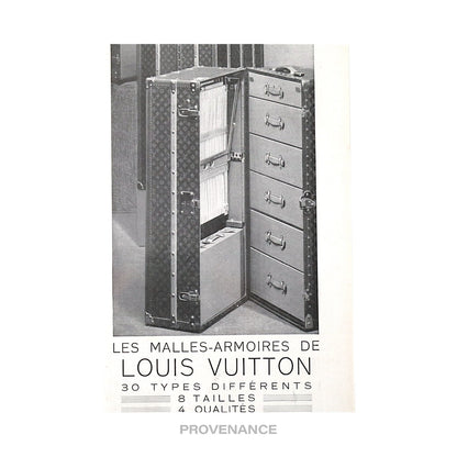 🔴 Louis Vuitton Antique Vintage Newsprint Ad - ARMOIRES