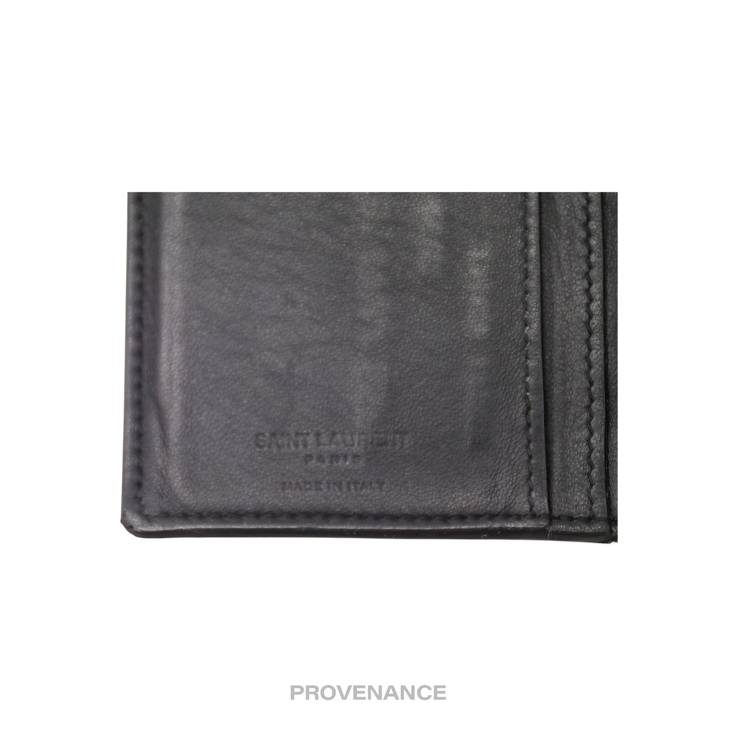 🔴 Saint Laurent Paris SLP Long Wallet - Black Croc Leather