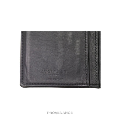 🔴 Saint Laurent Paris SLP Long Wallet - Black Croc Leather
