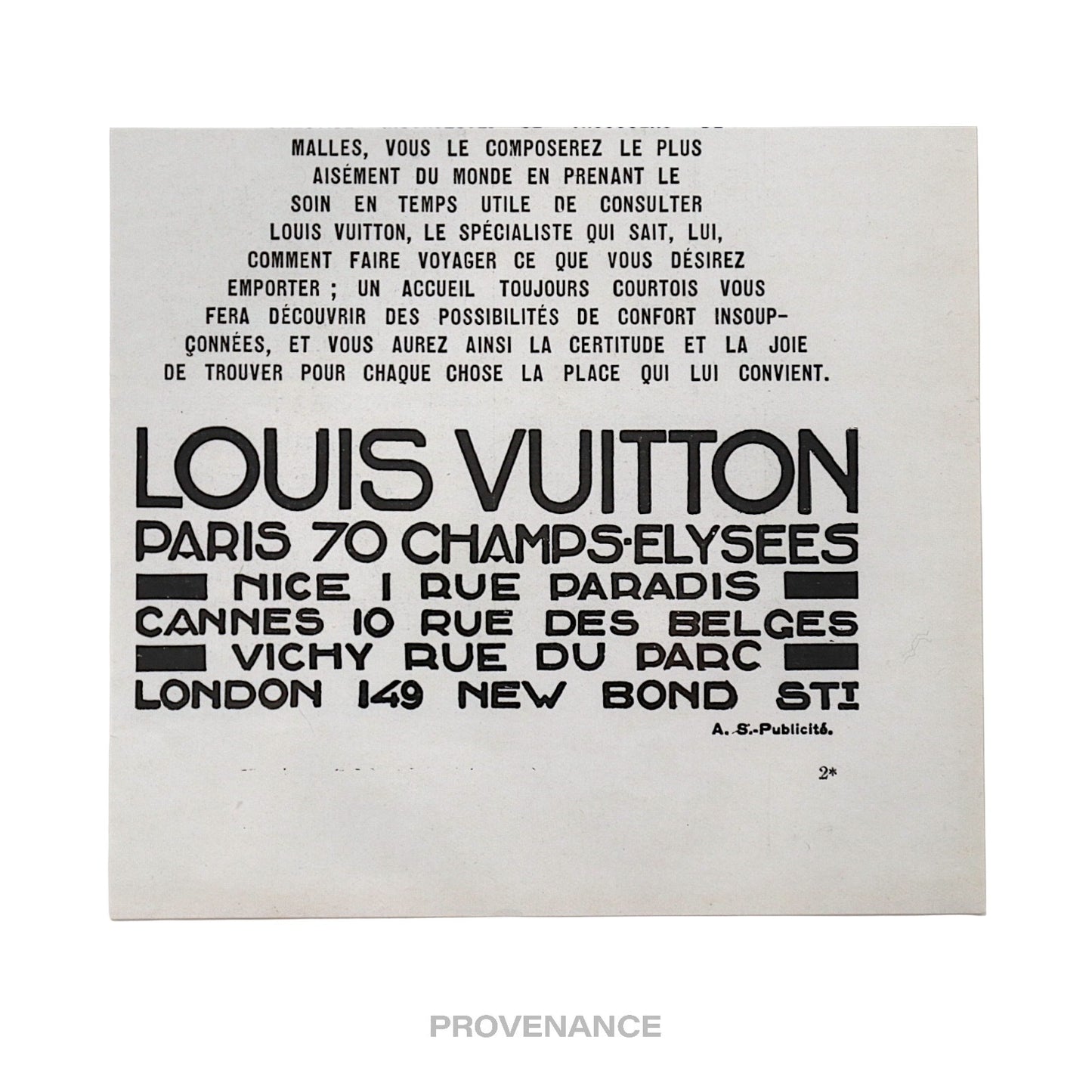 🔴 Louis Vuitton Antique Vintage Newsprint Ad - LV WARDROBE