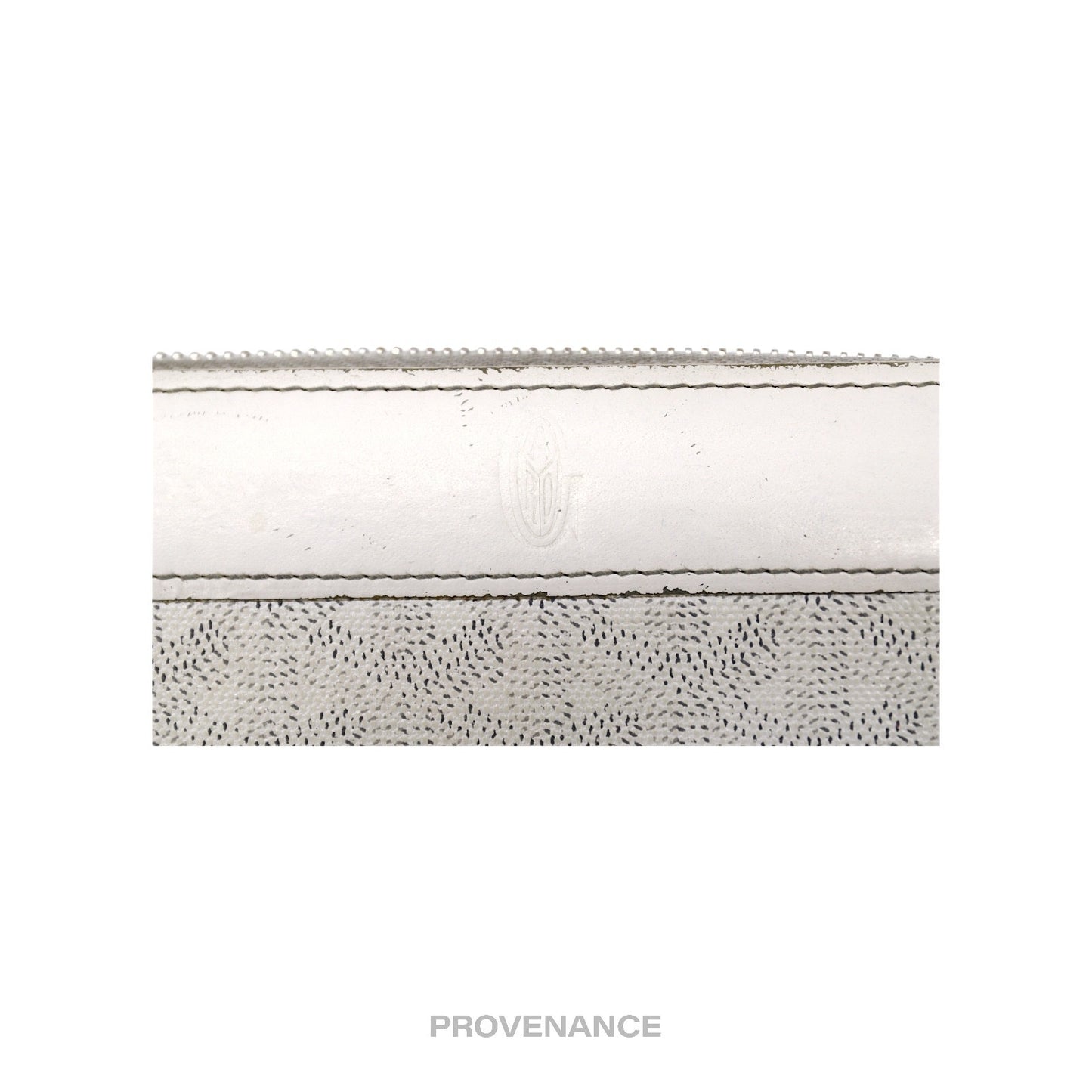 🔴 Goyard Matignon Zipped Wallet - White Goyardine