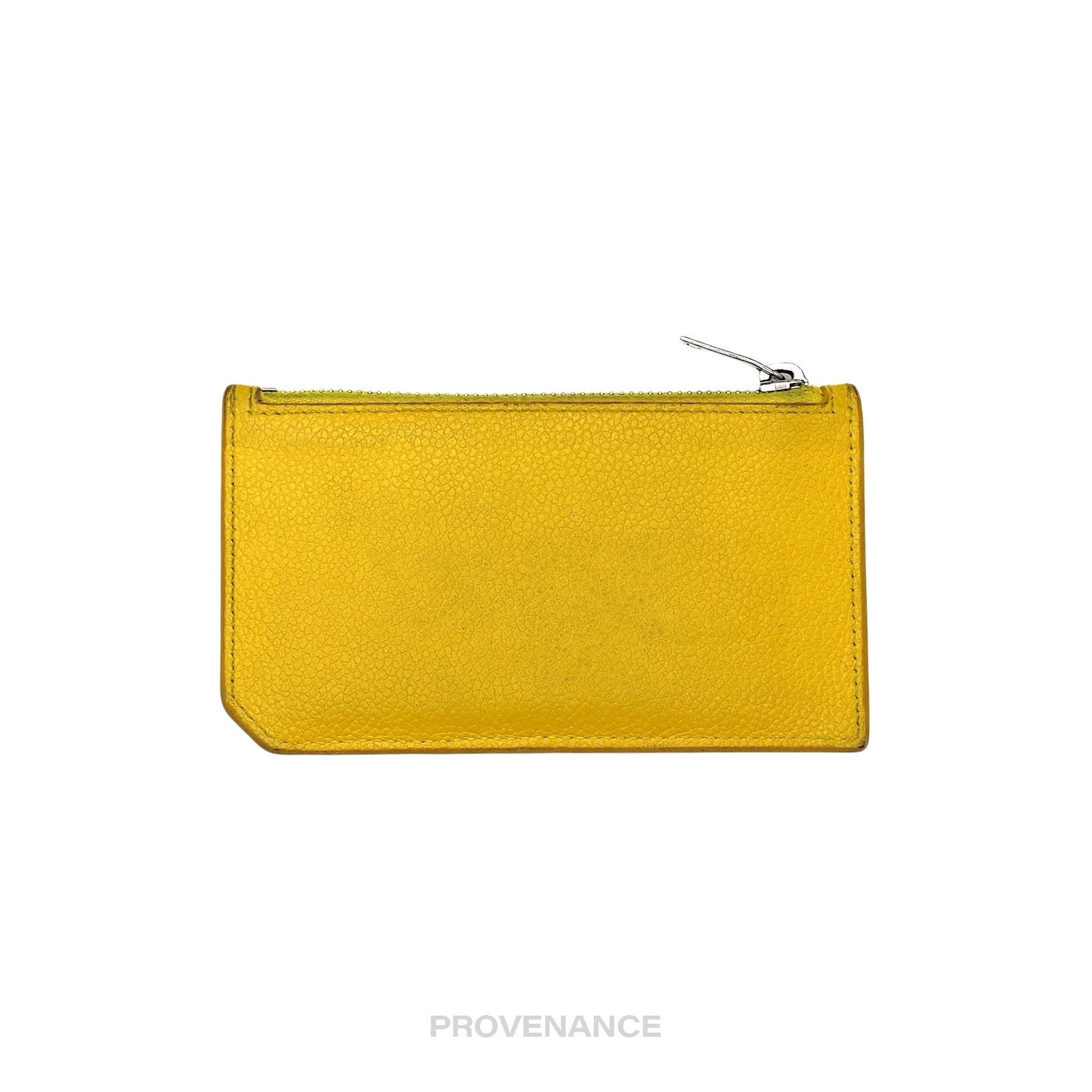 🔴 Saint Laurent Paris SLP Fragment Zip Card Wallet - Yellow