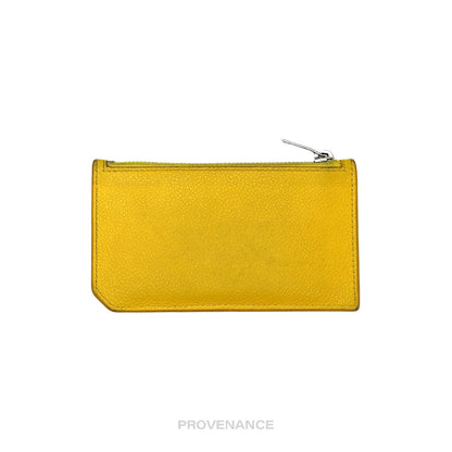 🔴 Saint Laurent Paris SLP Fragment Zip Card Wallet - Yellow
