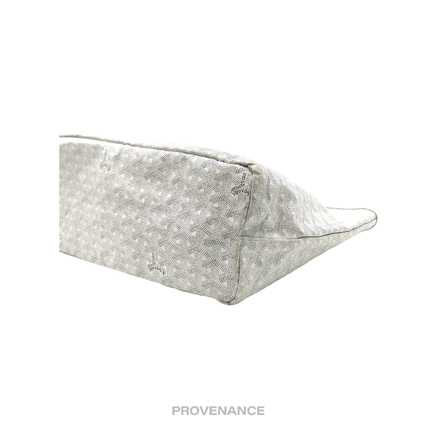 🔴 Goyard St. Louis Tote PM Bag - White Goyardine