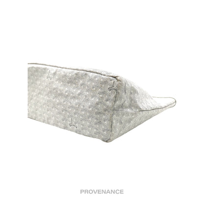 🔴 Goyard St. Louis Tote PM Bag - White Goyardine