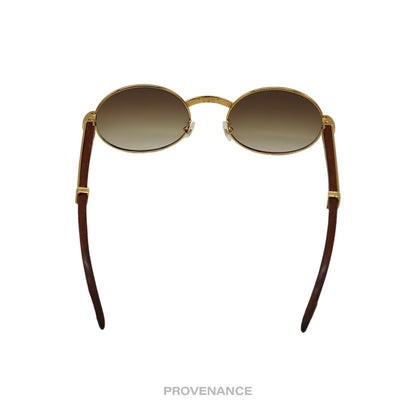 🔴 Cartier Giverny Sunglasses - Bubinga Gold Trinity Brown