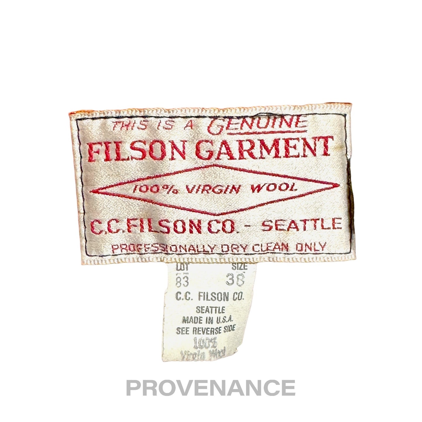 🔴 Filson Double Mackinaw Cruiser USA Wool Red Plaid 38 S