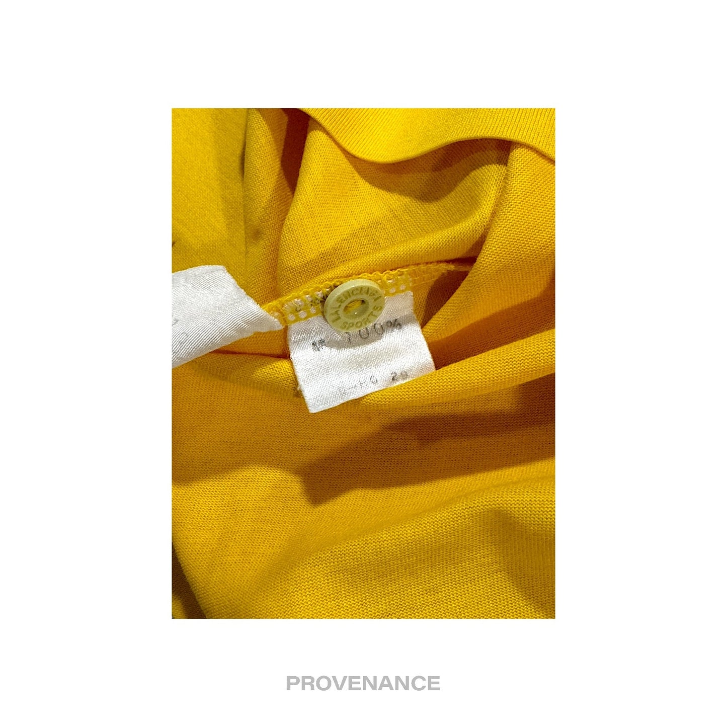 🔴 Balenciaga Sports Pique Polo Shirt - Yellow Embroidered