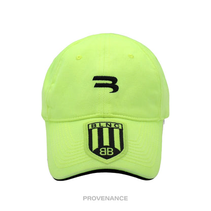 🔴 Balenciaga Soccer Crest Embroidered Logo Cap - Neon