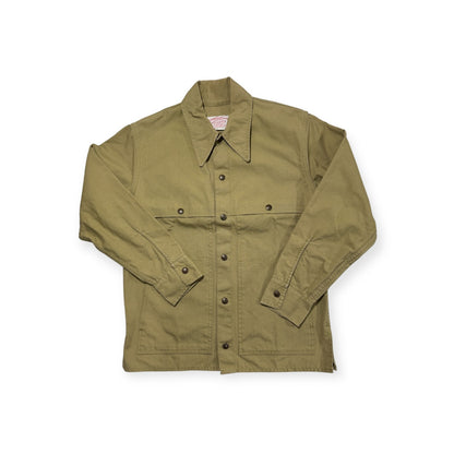 🔴 Filson Dry Tin Cloth Cape Coat 95 Tan USA Vintage SM 38