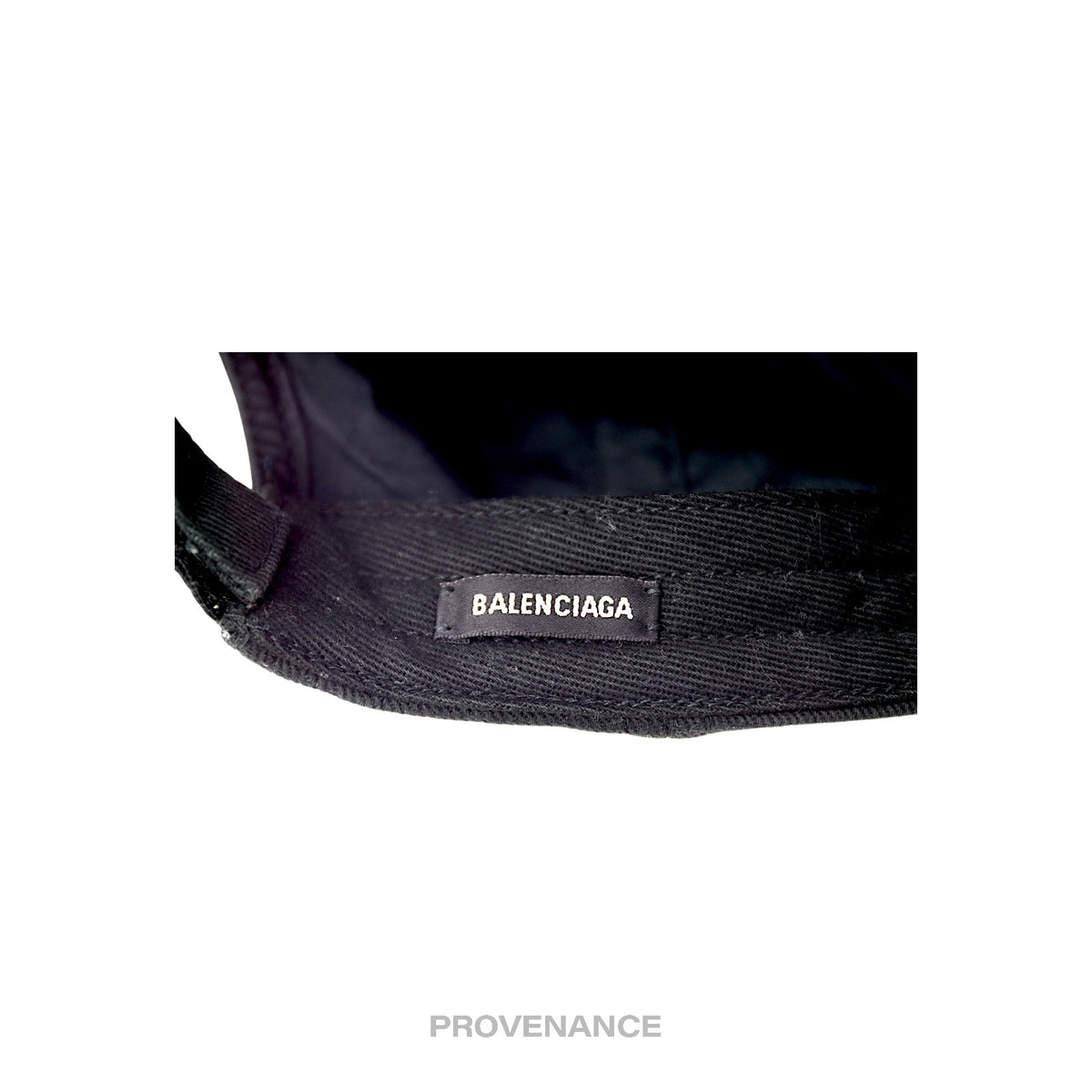 🔴 Balenciaga WFP Embroidered Logo Cap - Black White