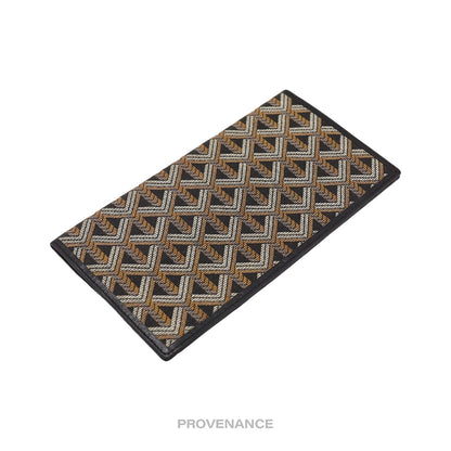 🔴 Goyard Long Wallet - Black Jacquard Goyardine