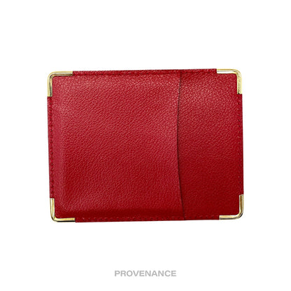 🔴 Rolex Card Holder Wallet - Red Leather