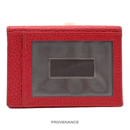 🔴 Gucci Made in Italy Pocket Organizer Wallet - Red Leather