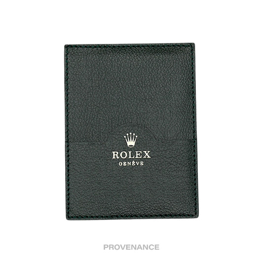 🔴 Rolex Card Holder Wallet - Green Leather